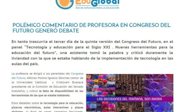 Polemico comentario de profesora en congreso del futuro generò debate