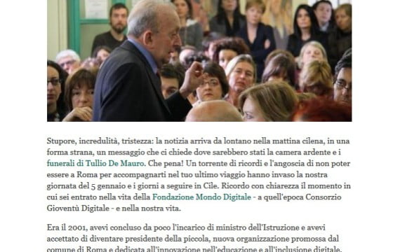 Tullio, il tuo spirito rimarrà un esempio per tutti