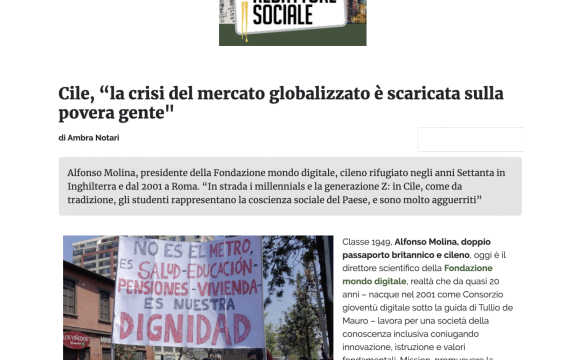 Cile, “la crisi del mercato globalizzato è scaricata sulla povera gente”